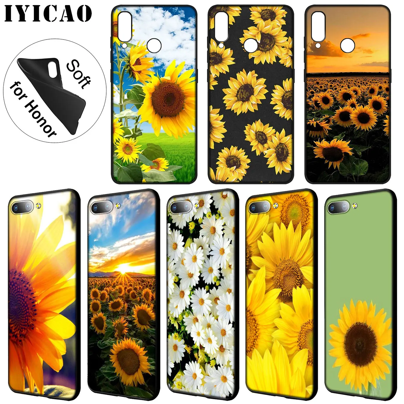 IYICAO цветной чехол для Huawei Y9 Y7 Y6 Prime 2019 Honor 20 8C 8X8 9 9X10 Lite 7C 7X 7A Pro |