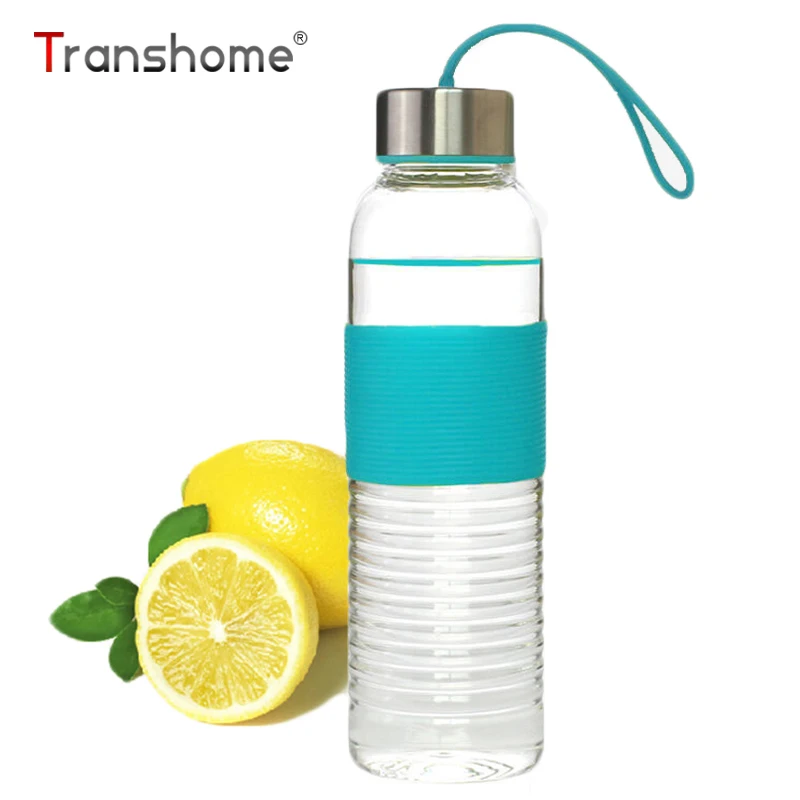 Transhome Portable Water Bottle 580ml Creative Leak Proof Plastic Unbreakable Drinkware For Tea Lemon Fruit Juice Bottles | Дом и сад