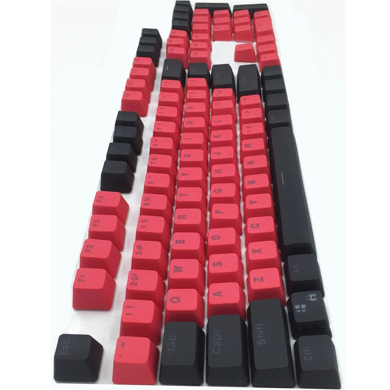 104-Key красный и черный Doubleshot PBT подсветка Keycap ANSI макет OEM профиль колпачки для Cherry MX Механическая игровая клавиатура