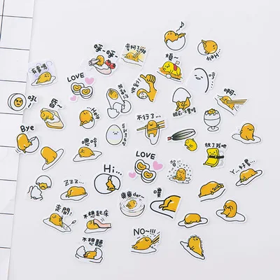 Мультфильм gudetama бумажная наклейка Kawaii Девушка Медведь украшения DIY дневник в стиле Скрапбукинг этикетка наклейка s канцелярские принадлежности Школьные принадлежности - Цвет: dan huang