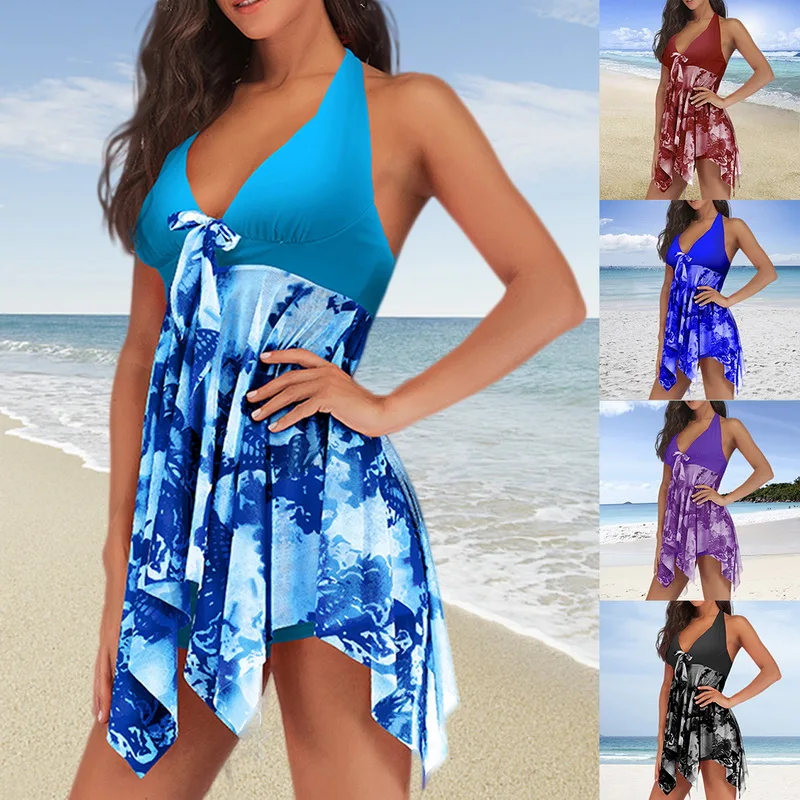 

Vertvie Swimwear Swimsuit Women Plus Size 2019 Sexy Tankini Sets Vintage Beach Wear Bathing Suits Female Monokini Swim Suit