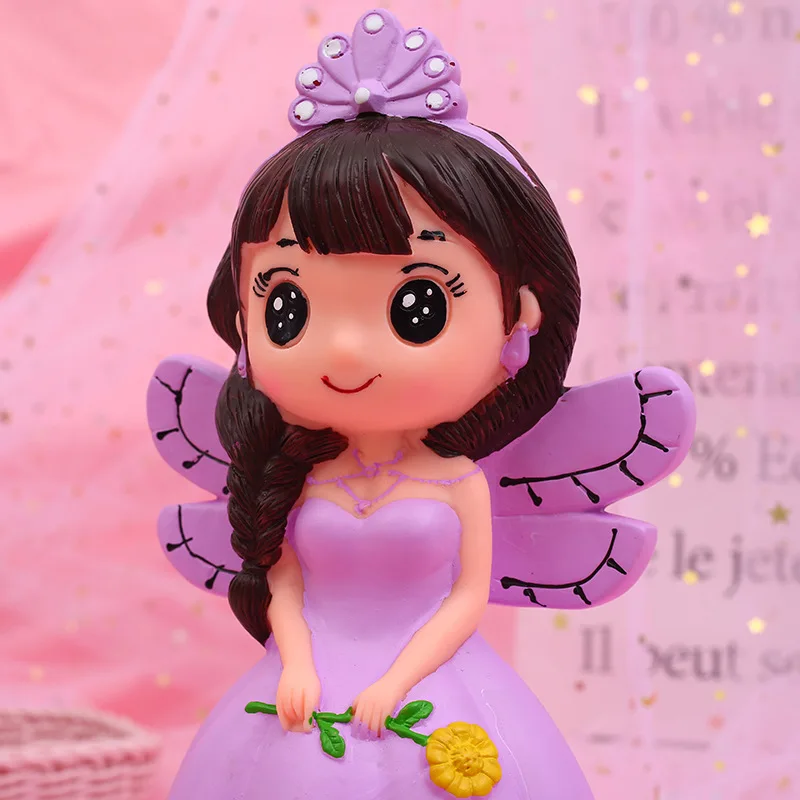 Home Decor Bedroom Cute Cartoon Princess Piggy Bank Unicorn Doll Coin Box for Money Safe Saving Bank Kid Baby Girl Birthday Gift 4