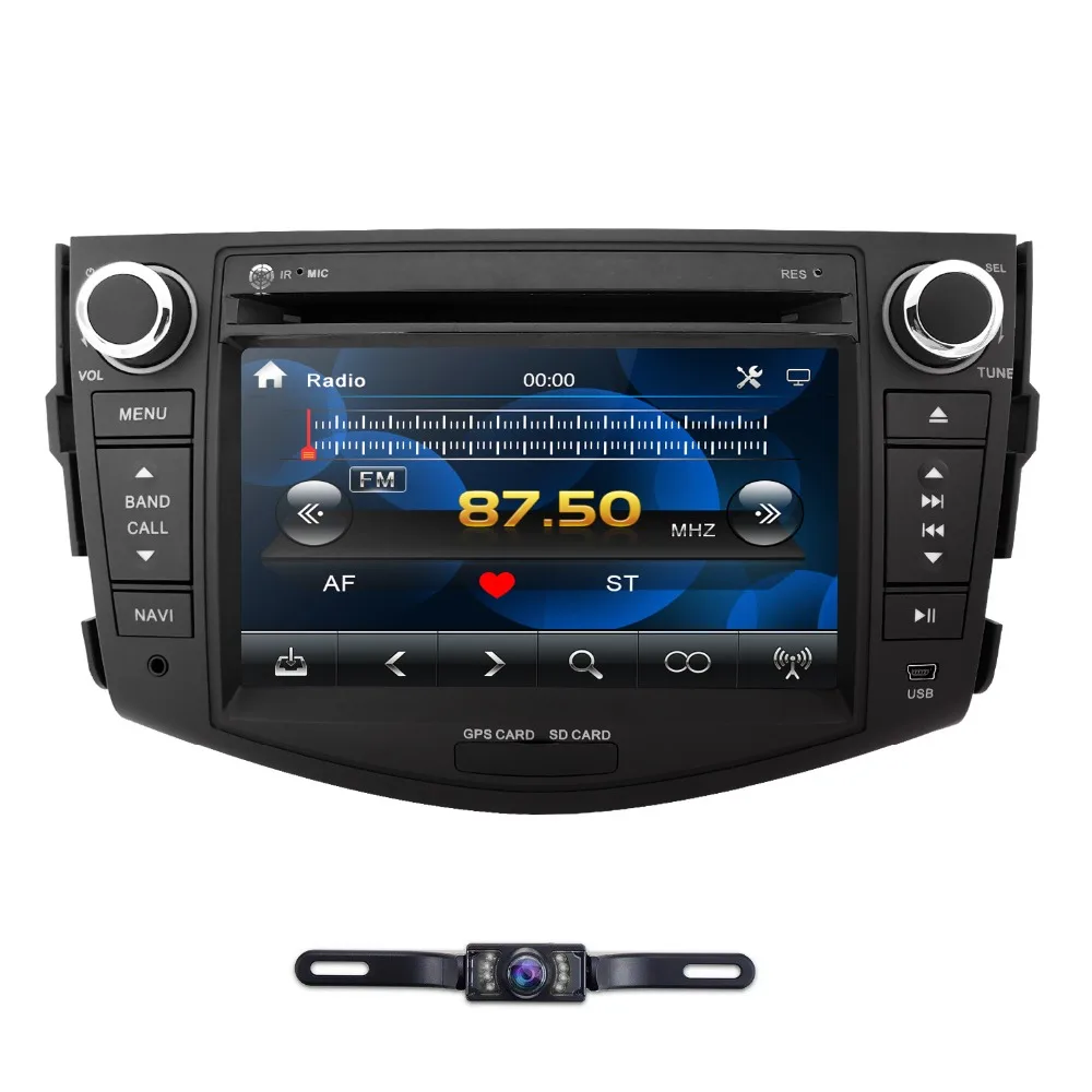 Top Car DVD Player For Toyota RAV 4 Rav4 GPS Navigation AutoRadio Stereo 2006-2012 7 Inch 2 din HD 800*480 Multimedia Player SWC BT 0