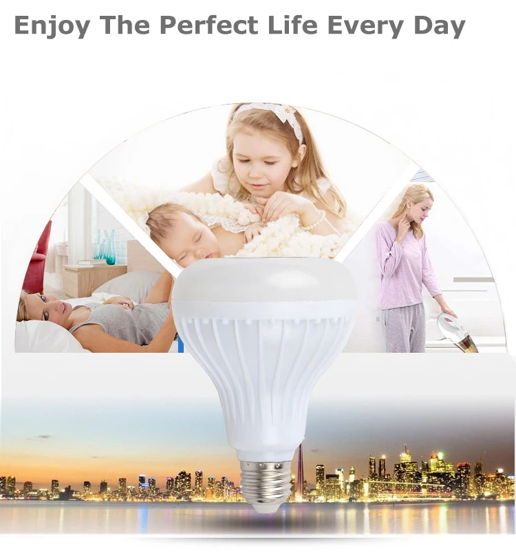 Intelligent colorful Bluetooth music bubble mobile phone wireless control led subwoofer speaker remote control WiFi bulb (15)