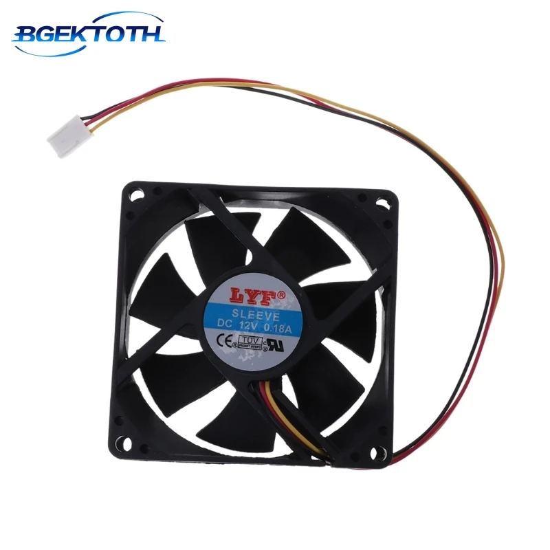 

High Quality 3 pin 80mm x 25mm CPU PC Fan Cooler Heatsink Exhaust Feb8