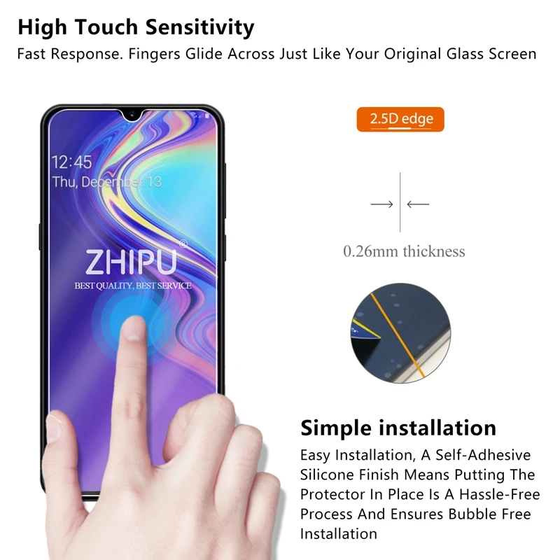2 шт закаленное стекло для samsung Galaxy M10 M20 M30 M40 защитное 2.5D 9H M10s M30s пленка|Защитные