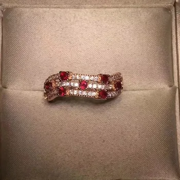 

Fidelity Natural 2mm ruby stone Rings s925 sterling silver fashion fine Jewelry for women party Natural red gemstone