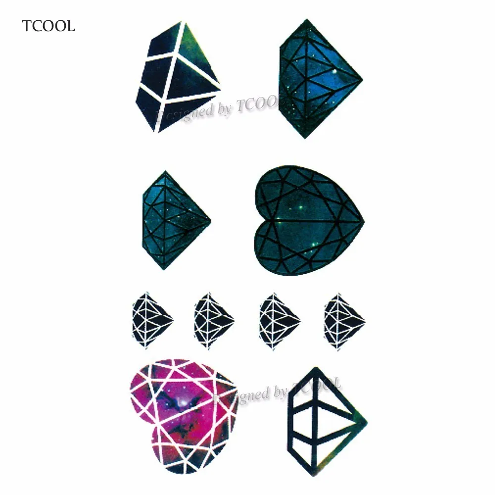 WYUEN Triangle Geometry Temporary Fake Tattoo Body Art Sticker Waterproof Face Tattoo Sticker for women Children 10.5X6cm G-017 WYUEN Triangle Geometry Temporary Fake Tattoo Body Art Sticker Waterproof Face Tattoo Sticker for women Children 10.5X6cm G-017
