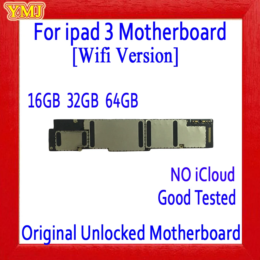 16 Гб/32 ГБ/64 Гб Wifi версия для ipad 3 материнская плата с Бесплатный iCloud, разблокированный для ipad 3 Печатная плата