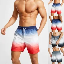 Короткие masculino модные для мужчин's шорты с эластичным поясом луч градиент линии ремень повседневное спортивные короткие masculino