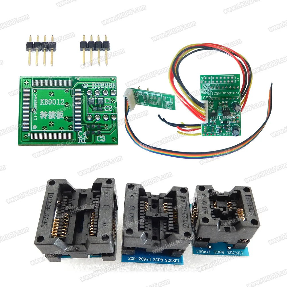 Новейший RT809F lcd ISP программист+ 11 элементов+ тестовый зажим SOP8+ адаптер 1,8 в+ адаптер TSSOP8/SSOP8