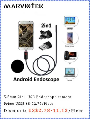 8 мм Wifi эндоскоп камера видеонаблюдения Мини камера HD 720P Endoscop для Android мягкий кабель труба Iphone эндоскоп осмотр