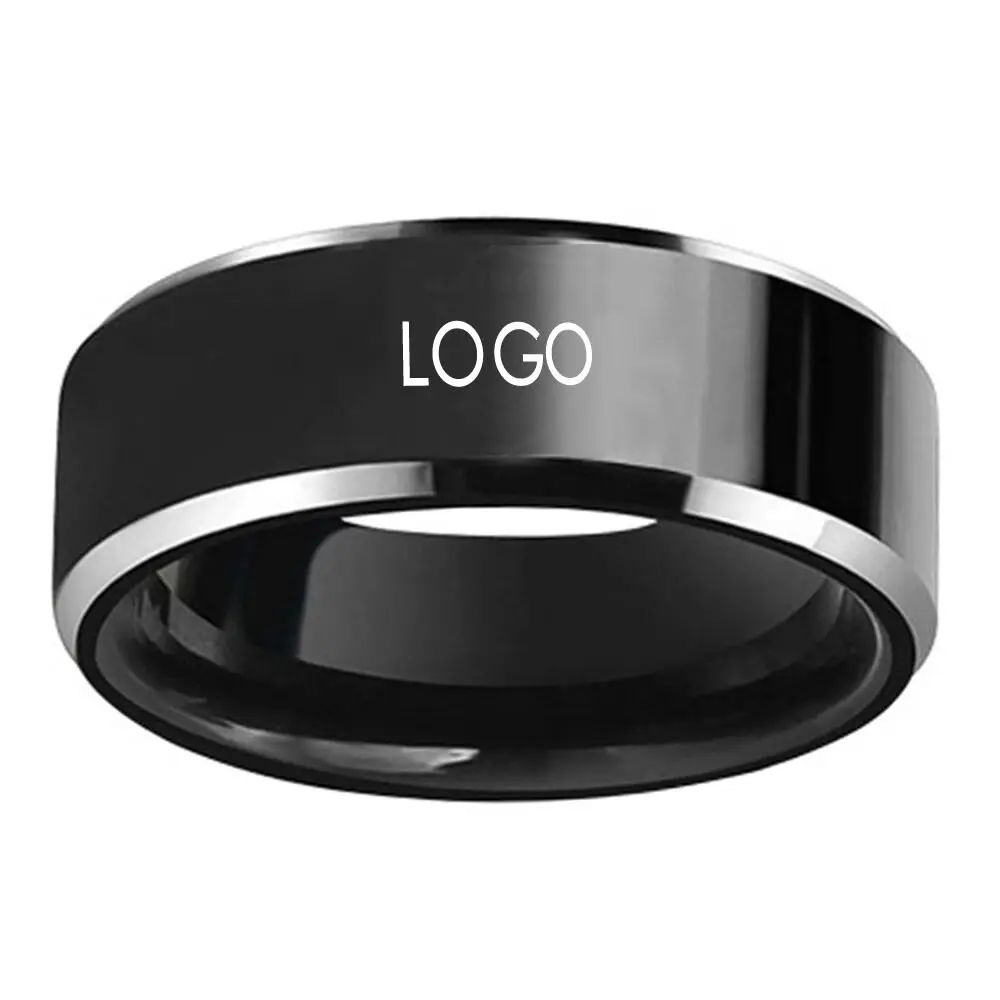 

Private custom Titanium Ring WITH THE LOGO YOU WANT IN IT