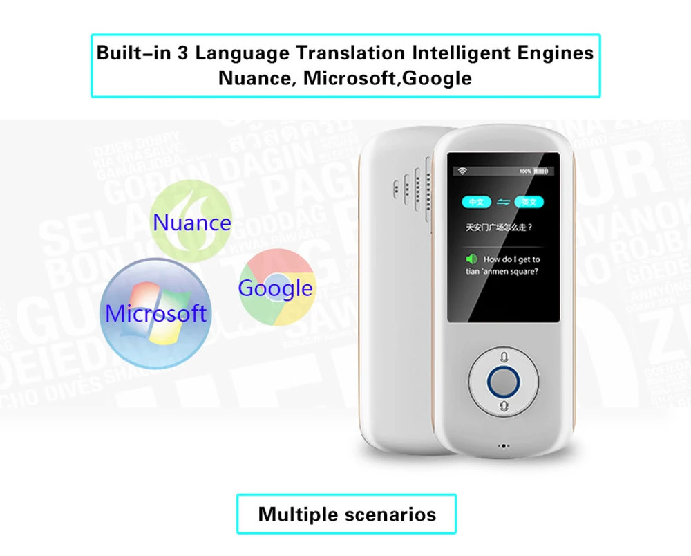 TISHRIC Smart Voice беспроводной переводчик одновременный сенсорный экран интерактивный мгновенный голосовой перевод поддержка 36 языков