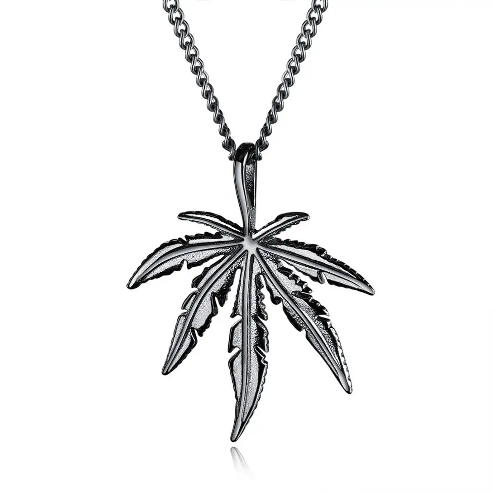

Weed Jewelry Pot Leaf Necklace Legal Medical Healing Flower Hemp Leaf Necklace in Stainless Steel