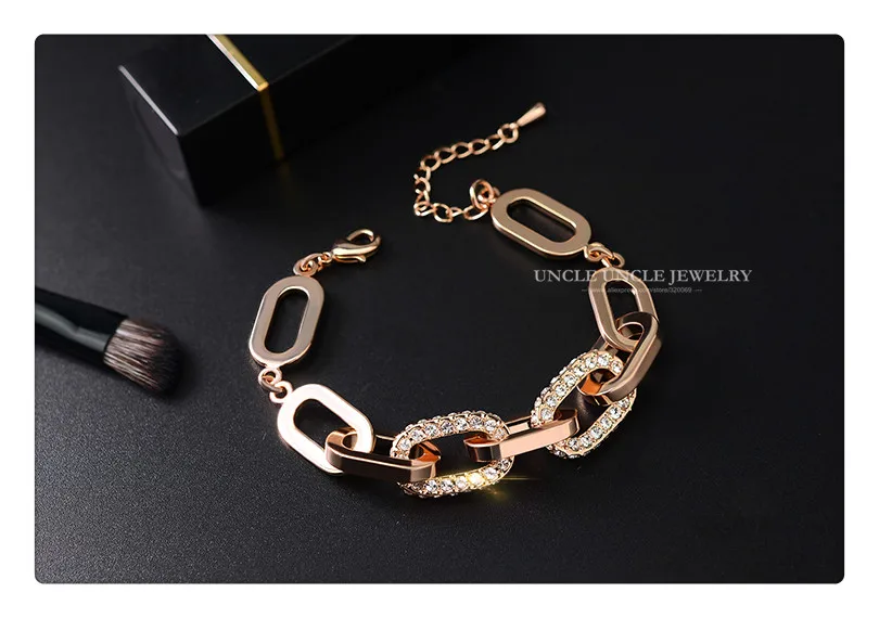 Женский браслет с геометрическими элементами розовое золото|ladies bracelets|bracelet