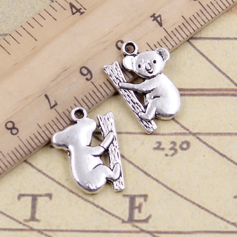 10pcs Charms Koala Bear 20x14mm Tibetan Bronze Silver Color Pendants