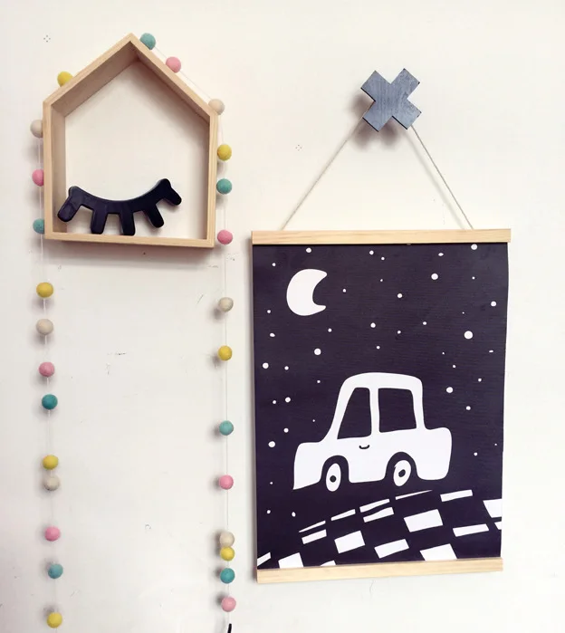  Nordic Style Kids Rom Decor Wooden Frame Poster Never Grow Up Wall Decor Poster For Kids Room Scand