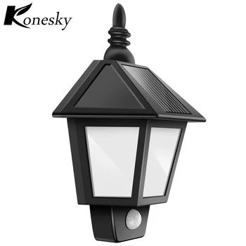 

Waterproof LED Solar Light Motion Sensor Outdoor Activated Hexagonal Wall Lamp Garden Automatically ON at Night Path Lighting