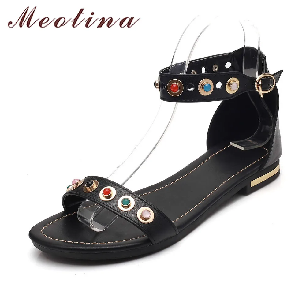 gladiator sandals with pearls