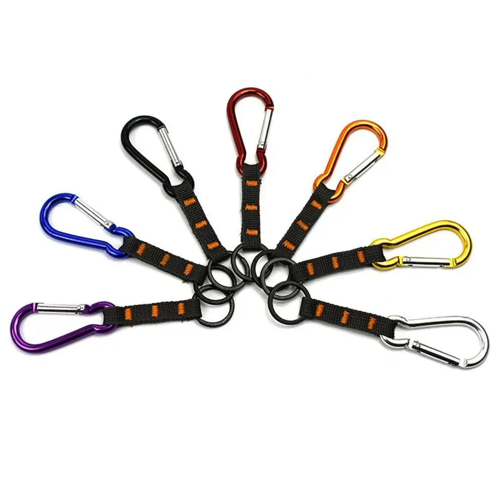

Backpack Belt Hanging Carabiner Clip Buckled Hook Three Rings Combination Sports Bag Key Ring Holder