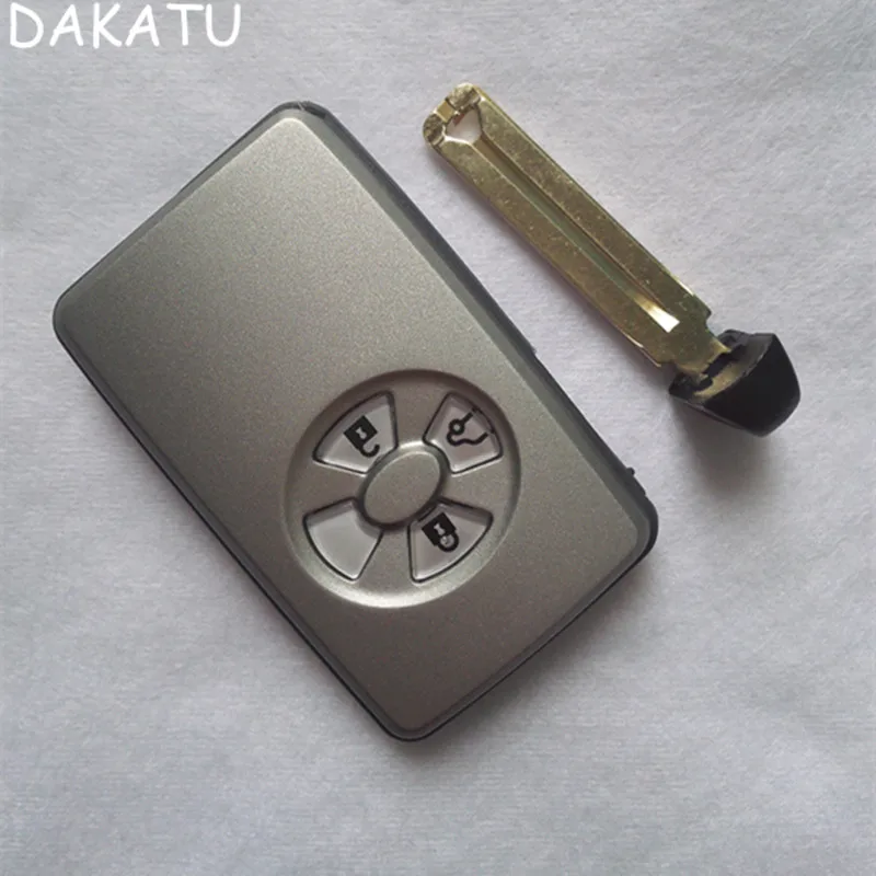 

DAKATU Blank Shell for Toyota Reiz Smart Key Card 3 Button Smart Remote Key Case Fob 3 Button For TOYOTA Avalon With Uncut Blade
