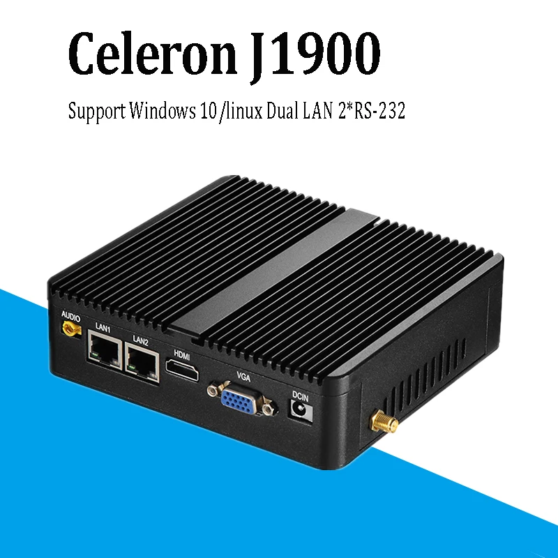 Industrial PC J1900 8G RAM 128G SSD WIFI Fanless Mini PC Computer Support Windows 10/7/8 Dual LAN 2*RS-232 for POS machine