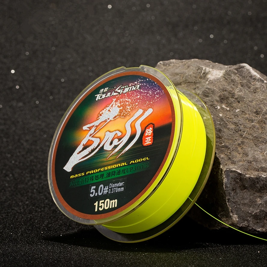 

High Quality 150M Nano patent Nylon Yellow Fishing Line Rock fishing Floating lineMonofilament Fly Line For Fishing Lure Line