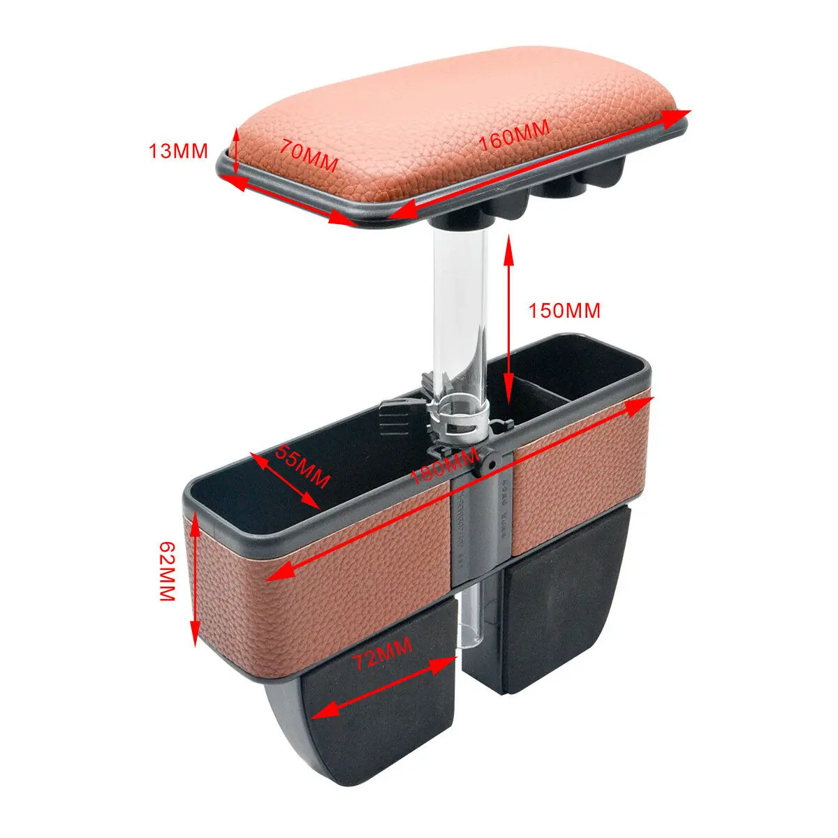 Коричневый автомобильный подлокотник, зазор, наполнитель, карман для хранения, органайзер, подлокотник, чехол для автомобиля, Ван, автобуса, универсальный