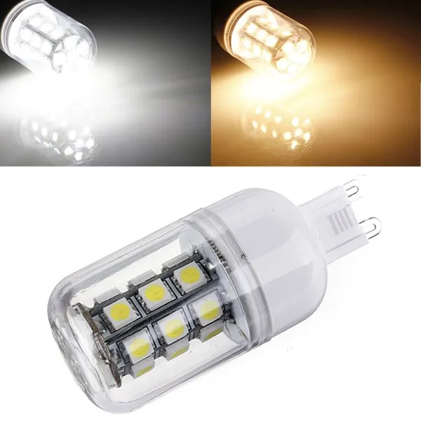 

10 шт., светодиодные лампы-кукурузы, 3 Вт, G9, 27SMD, 5050, 270 лм