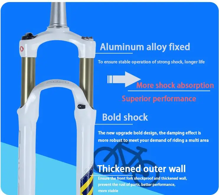 Discount SOBATO 27.5ER Mountain Bike Suspension Fork 135*10 QR and 142*12 Thru Axle mtb Bicycle 8