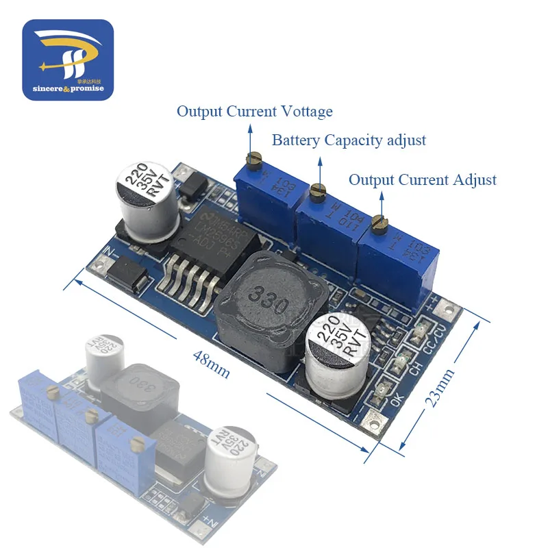 

LM2596 LED Driver DC-DC Step-down Adjustable CC/CV Power Supply Module Battery Charger Adjustable LM2596S Constant Current