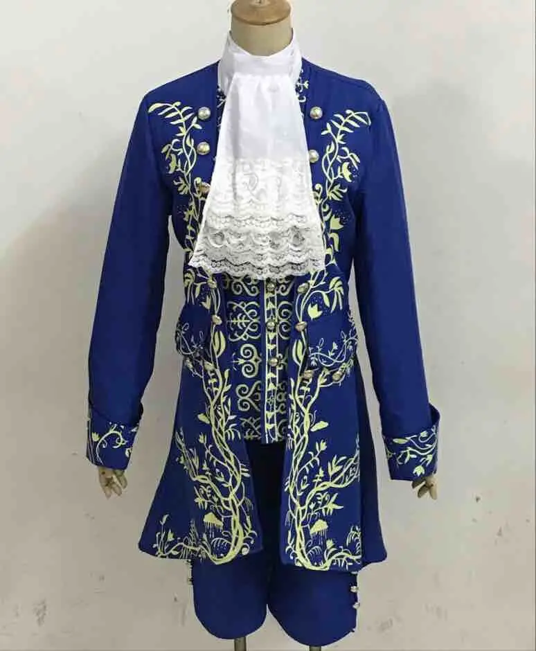 Free shipping 2017 Movie Beauty and the Beast Cosplay Costume Adult Prince Adam Costume for men Halloween Carnival Party uniform-2