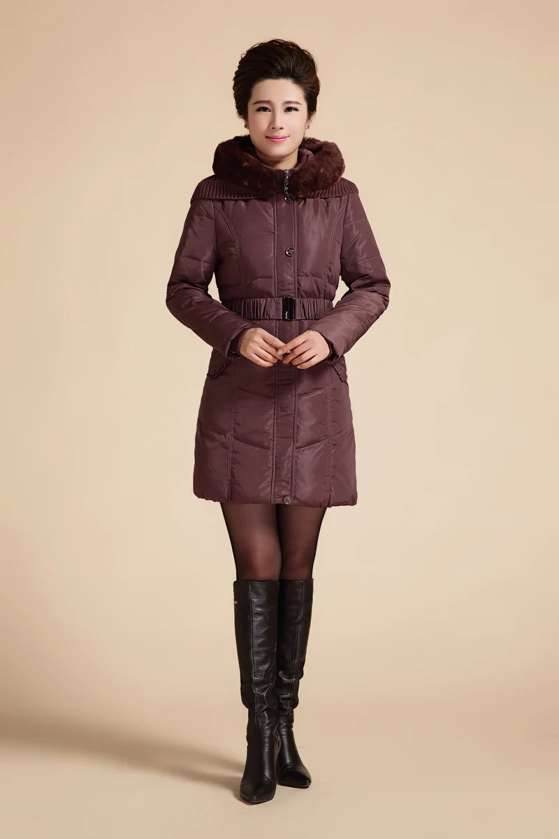 Buy 2016 Womens Vintage Down Cotton padded Puffer Knee