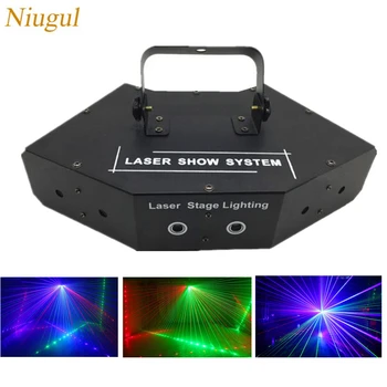 

6 Lens RGB Multi Color Scan Laser Light /DMX Beam Effect Lighting /Scan DJ Disco Party Stage Decor Laser Light/Laser Show System