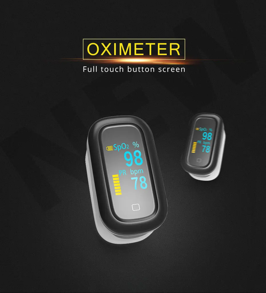 Monitor de Freqüência Cardíaca de Oxigênio Oximétrico de Dedo Sangue Oled Portátil Médico Cardíaca no 2 sangue oled oximétrico de dedo portátil médico