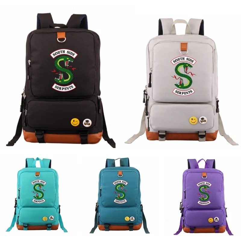 

Riverdale South Side Serpents Women Men Backpack Canvas School Bags for Boys Girls Teenagers Travel Shoulder Bag Laptop Backpack