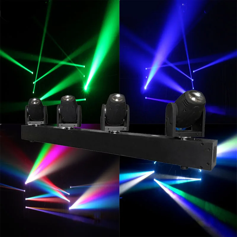 4 Heads Beam Landscape Light 4x10W RGBW Led Moving Head Light DMX Floorlight for DJ Disco Nightclub Party Event Show Stage