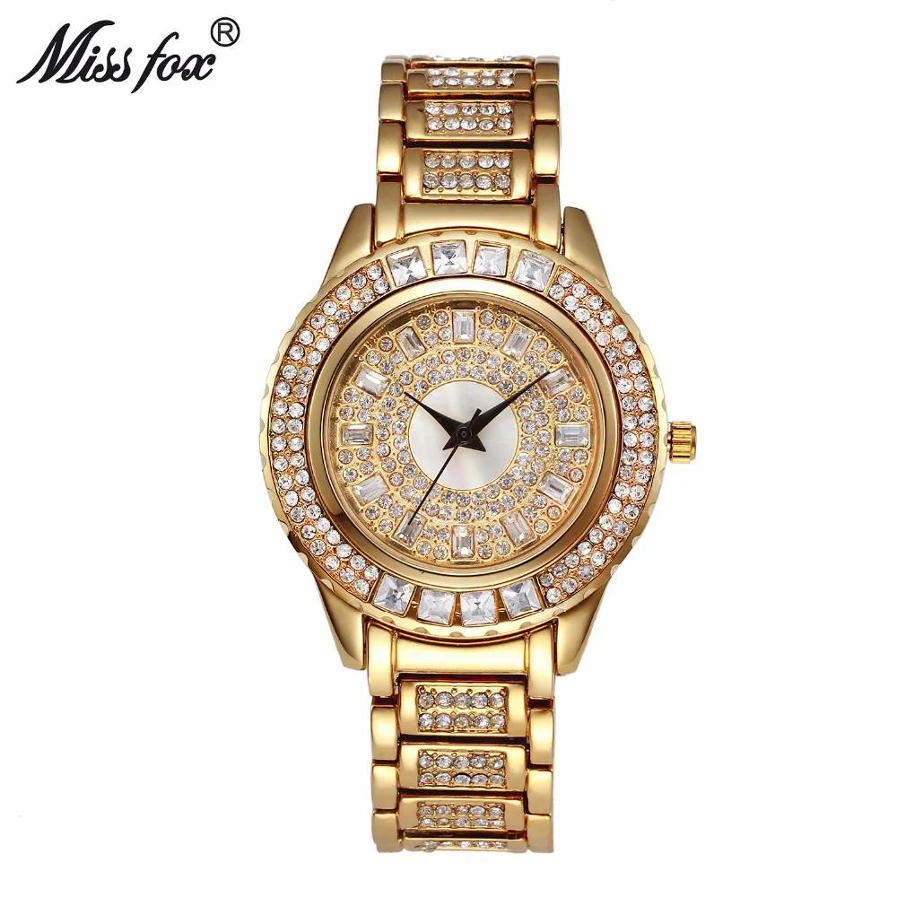 Buy MISSFOX Ladies Gold Party Watches Women Diamond