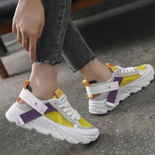 Лидер продаж; женская обувь; трендовые женские кроссовки со шнуровкой из сетчатого материала; Новинка года; zapatillas mujer; женская прогулочная обувь; дышащая обувь