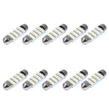 10Pcs/Lot Car Dome Light 41mm White 3528 12 SMD LED Car Interior Festoon Dome Bulb Lamp Light