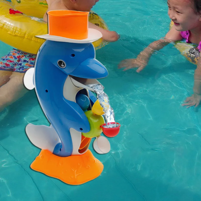 Cute Dolphin Bath Shower Wheel Toy Baby Kids Water Spraying Tool Bathroom Gift Children's Cute Dolphin Bath Toys Cute Dolphin Bath Shower Wheel Toy Baby Kids Water Spraying Tool Bathroom Gift Children's Cute Dolphin Bath Toys