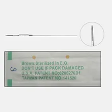 200 шт 0.35* 50 мм 1R иглы для постоянный татуировки и 200 шт 1R советы