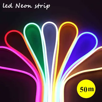 

LED Neon light 120leds/M led strip light Warm white/cool white/R/G/B/RGB AC85-265V LED Neon rope light free plug