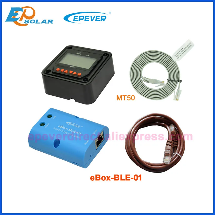 Black MT50 with BLE Tracer4210AN со слежением за максимальной точкой мощности, Солнечный Контроллер заряда 12 v 24 v pv регулятор 40a 30a 20a 10A Tracer3210AN Tracer2210AN Tracer1210AN EPEVER - Цвет: Black MT50 with BLE