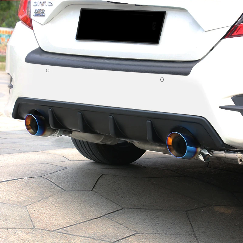 Автомобильный Стайлинг Подходит для Honda 10th Gen Civic sedan- задний бампер Защита губ крышка и выхлопная система обхода трубы комплект