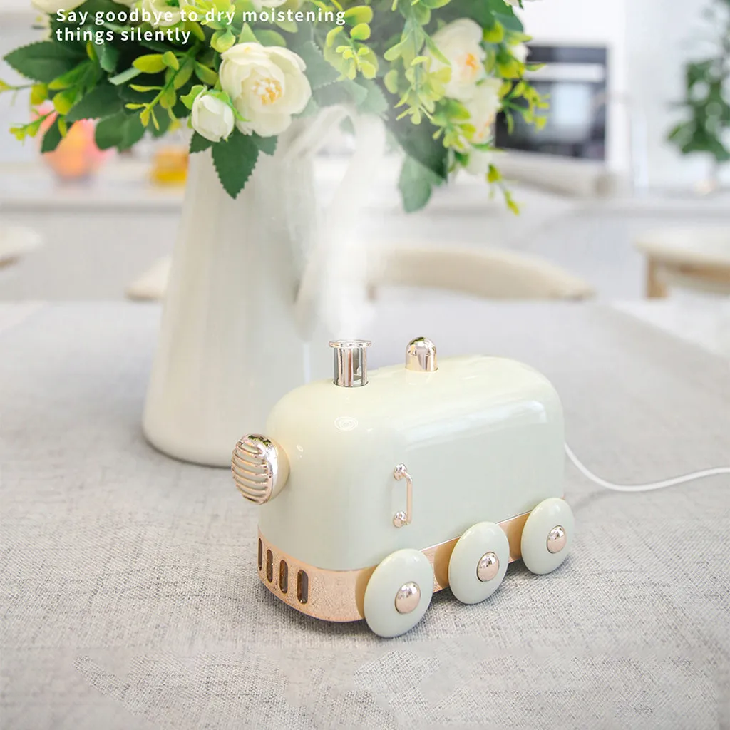 

Mini Train Humidifier USB Air Diffuser Aromatherapy Essential Oil Diffuser 300ml Change Night light for Office Home New