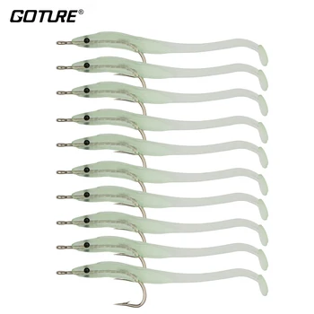 

Goture 20 pcs/lot 7cm 1.0g Soft Fishing Lure Eels Silicone Bait 7cm/1.0g Crankbait Fishing Set Light Blue With Simple Hook