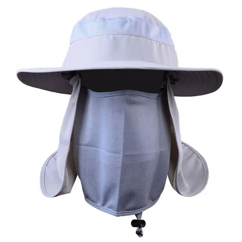 

Sunscreen Sun Cap With Mask Headband Fishing Hiking Sun Rain Hat Outdoor UV Protection Face Neck Flap