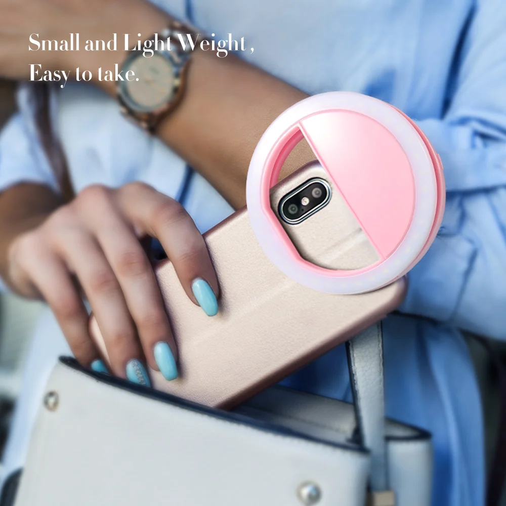 KISSCASE лампа на телефон Selfie Flash Light кольцевая светодиодный заполняющий светильник